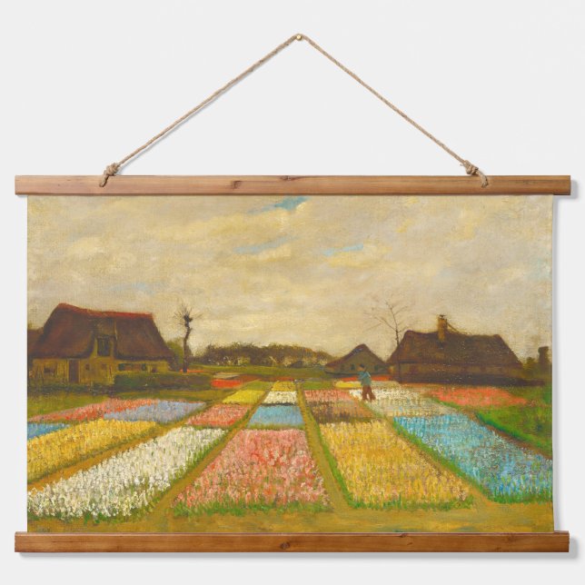 Vincent van Gogh Flower Beds in Holland Hanging Tapestry (Front)