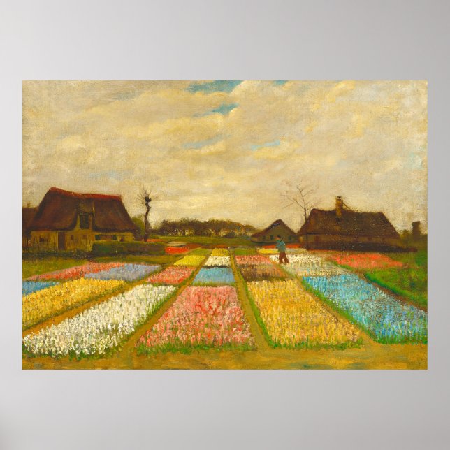 Vincent van Gogh Flower Beds in Holland Poster (Front)