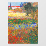 Vincent Van Gogh Flowering Garden<br><div class="desc">Window Cling featuring Vincent van Gogh’s oil painting Flowering Garden (1853-1890). Flowers of magnificent colours—blue,  red,  yellow,  orange—decorate a dreamy garden. The best gift for lovers of Post-Impressionism and Dutch art collectors!</div>