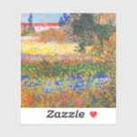 Vincent Van Gogh Flowering Garden<br><div class="desc">Sticker featuring Vincent van Gogh’s oil painting Flowering Garden (1853-1890). Flowers of magnificent colours—blue,  red,  yellow,  orange—decorate a dreamy garden. The best gift for lovers of Post-Impressionism and Dutch art collectors!</div>