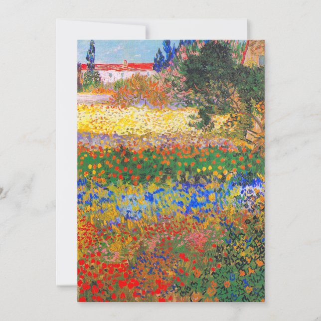 Vincent Van Gogh Flowering Garden Announcement (Front)