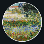 Vincent van Gogh - Flowering Garden Ceramic Knob<br><div class="desc">Flowering Garden - Vincent van Gogh,  Oil on Canvas,  1888,  Arles</div>