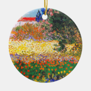 Vincent Van Gogh Flowering Garden Ceramic Ornament