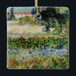 Vincent van Gogh - Flowering Garden Ceramic Ornament<br><div class="desc">Flowering Garden - Vincent van Gogh,  Oil on Canvas,  1888,  Arles</div>