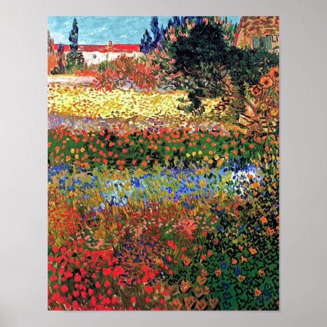 Vincent Van Gogh - Flowering Garden Fine Art Poster (Front)