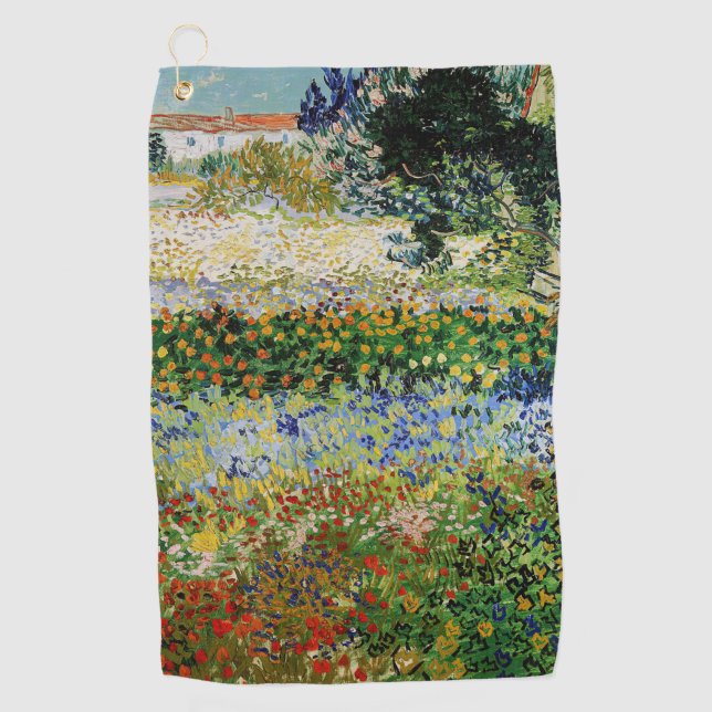 Vincent van Gogh - Flowering Garden Golf Towel (Front)