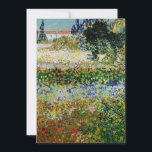 Vincent van Gogh - Flowering Garden Invitation<br><div class="desc">Flowering Garden - Vincent van Gogh,  Oil on Canvas,  1888,  Arles</div>