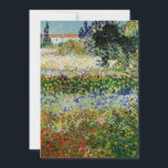 Vincent van Gogh - Flowering Garden Invitation<br><div class="desc">Flowering Garden - Vincent van Gogh,  Oil on Canvas,  1888,  Arles</div>