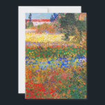Vincent Van Gogh Flowering Garden Invitation<br><div class="desc">Card featuring Vincent van Gogh’s oil painting Flowering Garden (1853-1890). Flowers of magnificent colours—blue,  red,  yellow,  orange—decorate a dreamy garden. The best gift for lovers of Post-Impressionism and Dutch art collectors!</div>