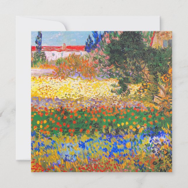 Vincent Van Gogh Flowering Garden Invitation (Front)