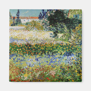 Vincent van Gogh - Flowering Garden Magnet