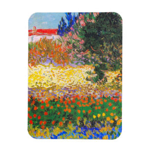 Vincent Van Gogh Flowering Garden Magnet
