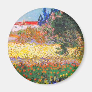 Vincent Van Gogh Flowering Garden Magnet