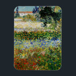 Vincent van Gogh - Flowering Garden Magnet<br><div class="desc">Flowering Garden - Vincent van Gogh,  Oil on Canvas,  1888,  Arles</div>