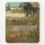 Vincent van Gogh - Flowering Garden Mouse Pad<br><div class="desc">Flowering Garden (1888) by Vincent van Gogh is a vintage Post Impressionism fine art floral landscape nature painting. A farm with garden in bloom with flowers in the spring. About the artist: Vincent Willem van Gogh (1853-1890) was a Post Impressionist painter whose work was most noteable for its rough beauty,...</div>