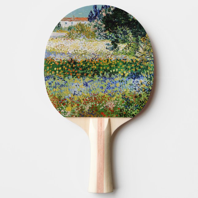 Vincent van Gogh - Flowering Garden Ping Pong Paddle (Front)