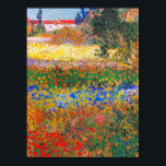 Vincent Van Gogh Flowering Garden Poster<br><div class="desc">Poster featuring Vincent van Gogh’s oil painting Flowering Garden (1853-1890). Flowers of magnificent colours—blue,  red,  yellow,  orange—decorate a dreamy garden. The best gift for lovers of Post-Impressionism and Dutch art collectors!</div>