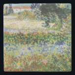 Vincent van Gogh - Flowering Garden Stone Coaster<br><div class="desc">Flowering Garden - Vincent van Gogh,  Oil on Canvas,  1888,  Arles</div>