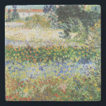Vincent van Gogh - Flowering Garden Stone Coaster<br><div class="desc">Flowering Garden - Vincent van Gogh,  Oil on Canvas,  1888,  Arles</div>