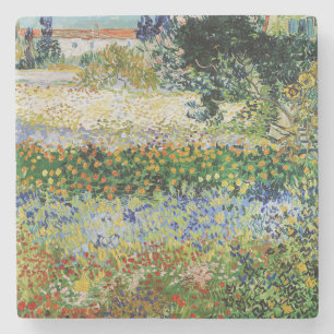 Vincent van Gogh - Flowering Garden Stone Coaster