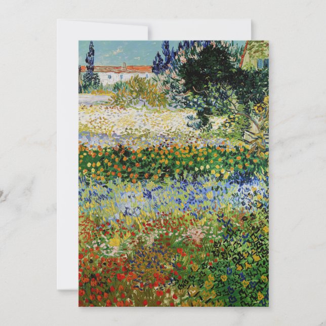 Vincent van Gogh - Flowering Garden Thank You Card (Front)