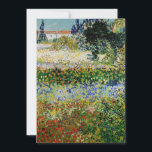 Vincent van Gogh - Flowering Garden Thank You Card<br><div class="desc">Flowering Garden - Vincent van Gogh,  Oil on Canvas,  1888,  Arles</div>