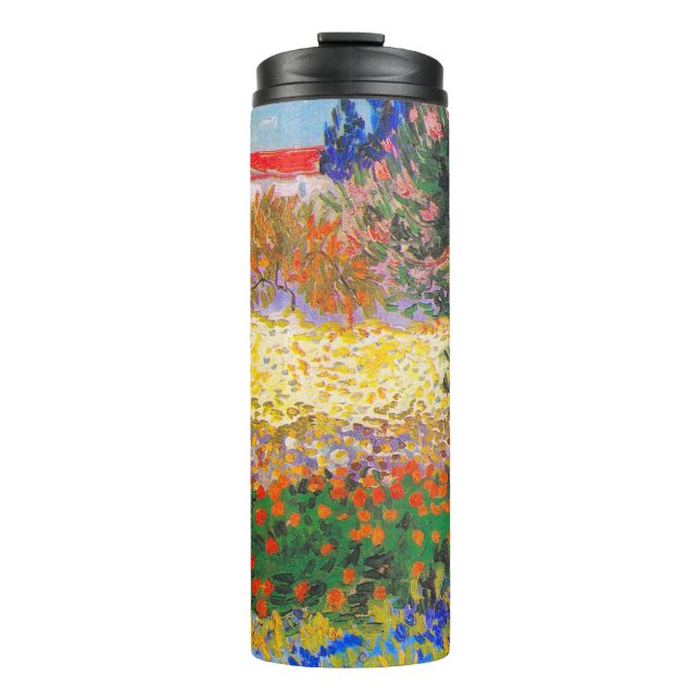 Vincent Van Gogh Flowering Garden Thermal Tumbler (Front)
