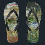 Vincent van Gogh - Flowering Garden Thongs<br><div class="desc">Flowering Garden - Vincent van Gogh,  Oil on Canvas,  1888,  Arles</div>
