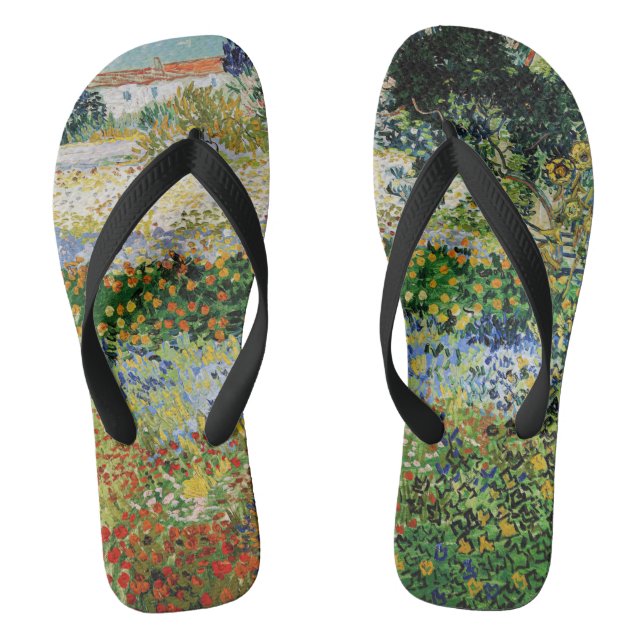 Vincent van Gogh - Flowering Garden Thongs (Footbed)