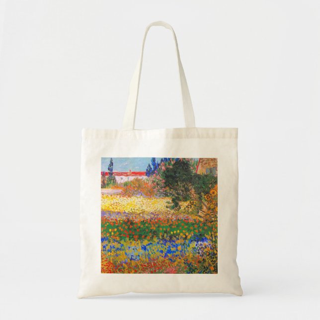 Vincent Van Gogh Flowering Garden Tote Bag (Front)