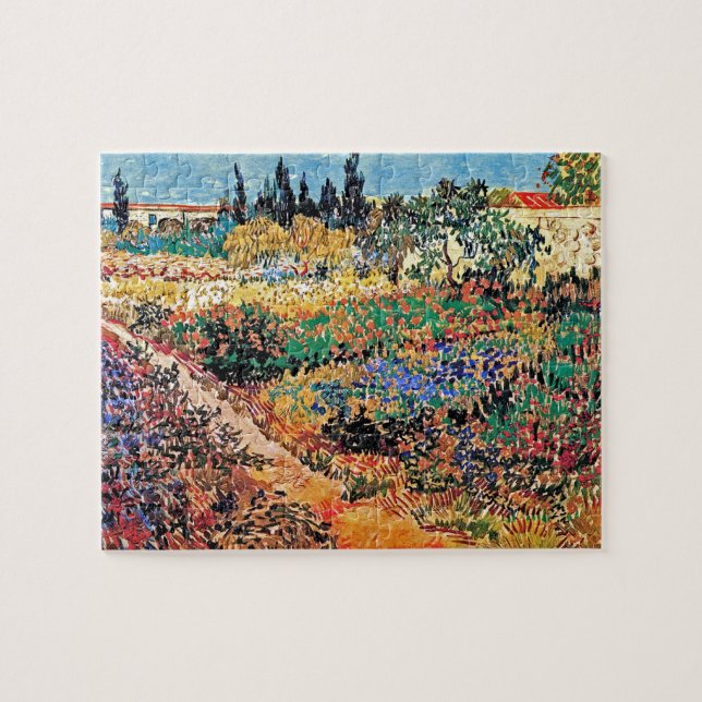 Vincent Van Gogh - Flowering Garden With Path Jigsaw Puzzle (Horizontal)