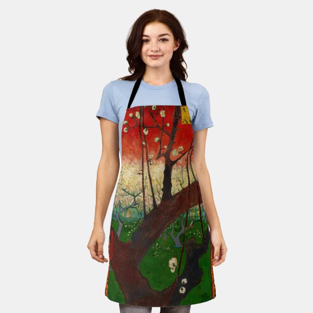 Vincent van Gogh - Flowering Plum Tree Apron (Worn)