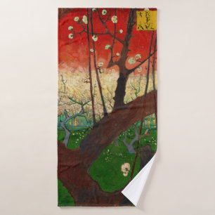 Vincent van Gogh - Flowering Plum Tree Bath Towel Set