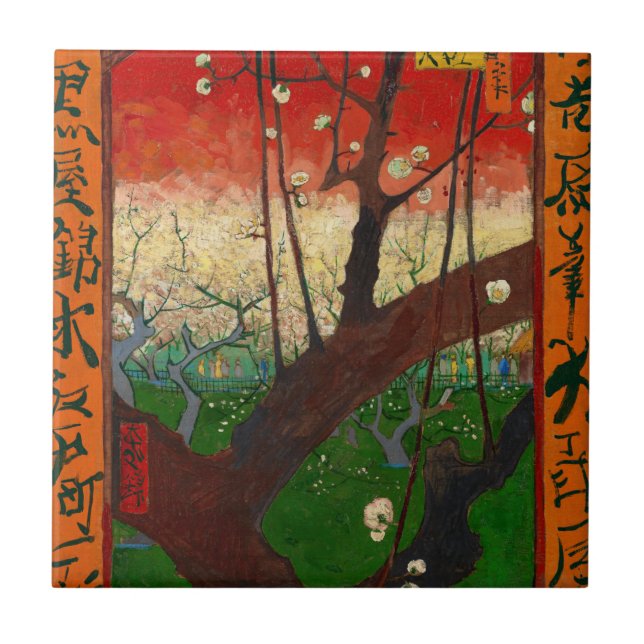 Vincent van Gogh - Flowering Plum Tree Ceramic Tile (Front)