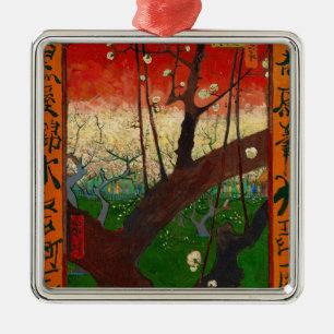Vincent van Gogh - Flowering Plum Tree Metal Ornament