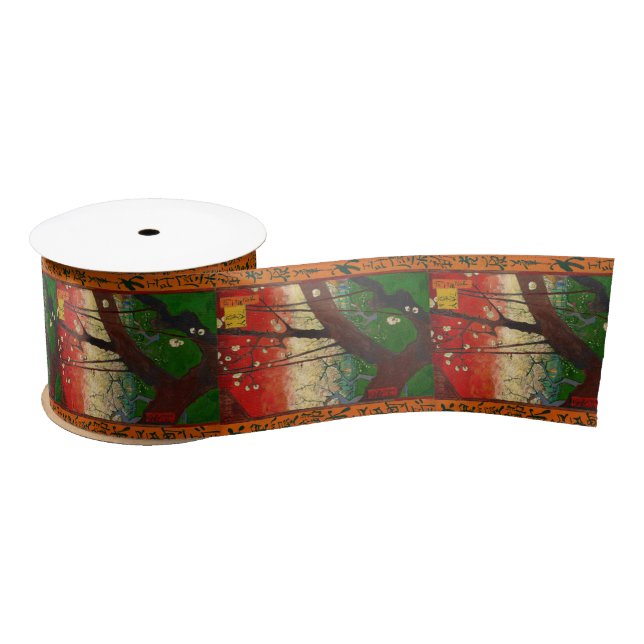 Vincent van Gogh - Flowering Plum Tree Satin Ribbon (Spool)