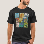 Vincent Van Gogh Flowers Grid Post Impressionism A T-Shirt<br><div class="desc">Vincent Van Gogh Flowers Grid Post Impressionism Art T Shirt</div>