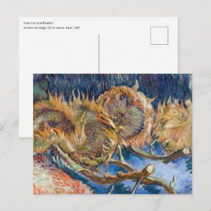 Vincent van Gogh - Four Cut Sunflowers Postcard