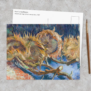 Vincent van Gogh - Four Cut Sunflowers Postcard