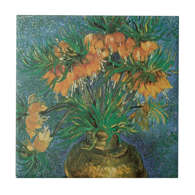 Vincent van Gogh - Fritillaries in a Copper Vase Ceramic Tile (Front)
