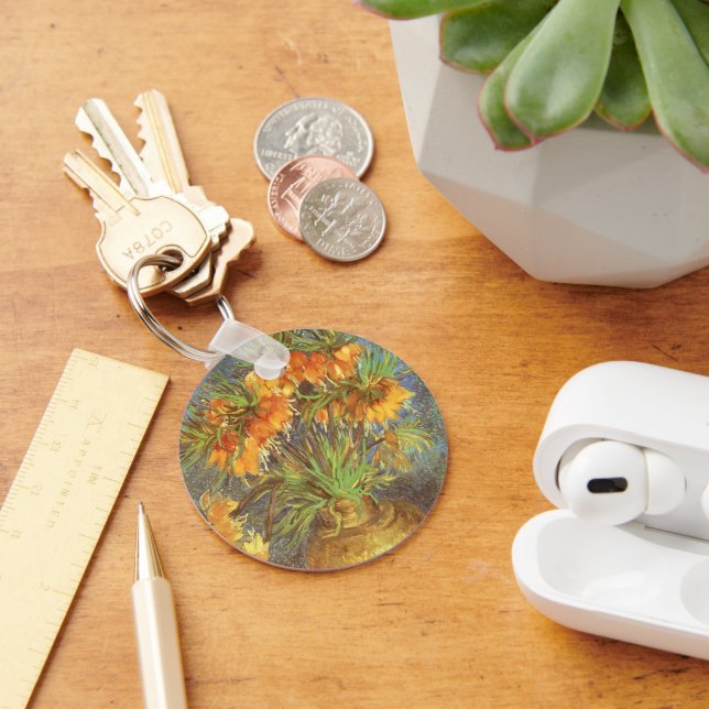 Vincent van Gogh - Fritillaries in a Copper Vase Key Ring (Desk)