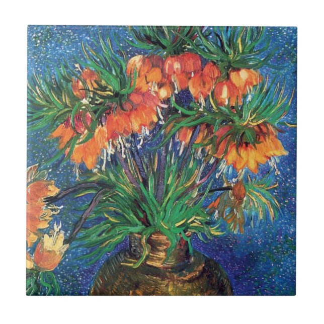 Vincent Van Gogh - Fritillaries In A Copper Vase Tile (Front)