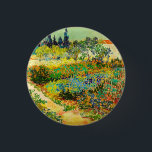Vincent Van Gogh Garden at Arles 3 Cm Round Badge<br><div class="desc">Vincent Van Gogh Garden at Arles Button</div>