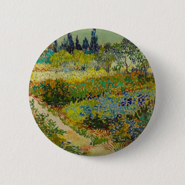 Vincent Van Gogh Garden at Arles 6 Cm Round Badge (Front)