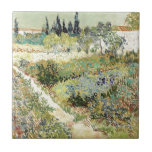 Vincent Van Gogh Garden at Arles Ceramic Tile<br><div class="desc">Vincent Van Gogh Garden at Arles</div>
