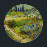 Vincent Van Gogh Garden at Arles Coaster Set<br><div class="desc">Coaster Set featuring Vincent van Gogh’s oil painting Garden at Arles (1888). A beatifically coloured garden of rich blues,  greens,  and reds is depicted in Arles,  France. The perfect gift for lovers of Post-Impressionism and Dutch art collectors!</div>