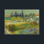 Vincent Van Gogh Garden at Arles Enclosure Card<br><div class="desc">Enclosure Cards featuring Vincent van Gogh’s oil painting Garden at Arles (1888). A beatifically coloured garden of rich blues,  greens,  and reds is depicted in Arles,  France. The perfect gift for lovers of Post-Impressionism and Dutch art collectors!</div>
