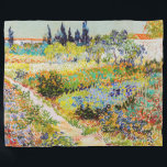 Vincent van Gogh - Garden at Arles Fleece Blanket<br><div class="desc">Garden at Arles / Flowering Garden with Path / Jardin a Arles - Vincent van Gogh,  1888</div>