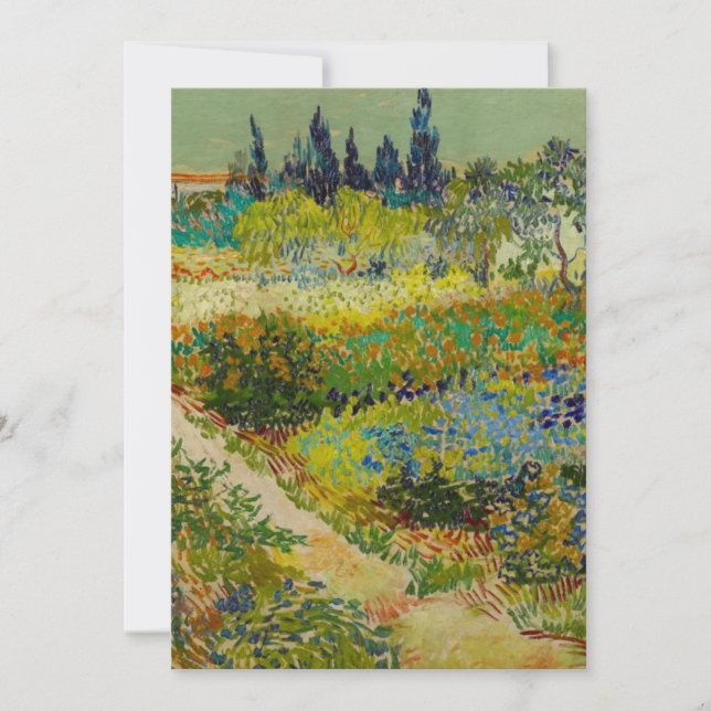 Vincent Van Gogh Garden at Arles Invitation (Front)