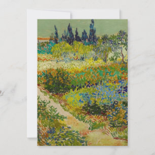 Vincent Van Gogh Garden at Arles Invitation